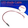 Diode LED 3mm Câble de Lumière 10Pcs 12v 3mm 20cm 0.06W LED Diode Électroluminescente Filaire Multicolore LED (Rouge)