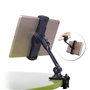 Ledetech Support de Tablette en Aluminium pour iPad iPhone Series,Support à Pince,Support pour Tablettes de 4-11" (Noir)