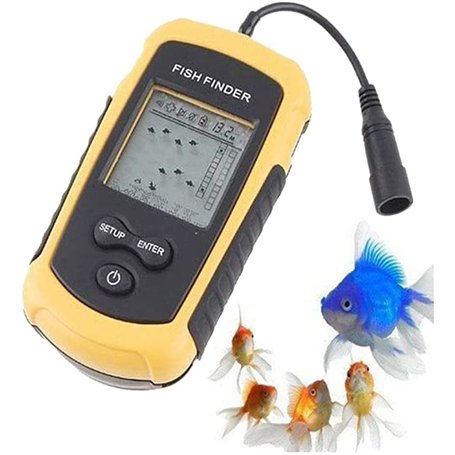 A31CS Sonar de pêche portable 100 m avec écran LCD et alarme – Couleur sans fil portable