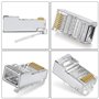 GeerkerChip Cat 6 Connecteur Lot de 20,Cat6 Conducteur Cat6 Blindé RJ45 8P8C Connecteur pour STP Câble Réseau Ethernet Serre-Câb