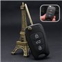 PMELCXD 3 Boutons de Remplacement de Cas de clé Fob Compatible pour Hyundai i20 i30 i35 ix20 ix35 Pliant télécommande Accessoire