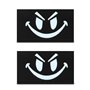2 Pièces Réfléchissant Drôles Patch Visage Souriant IR Infrarouge Sécurité Drôle Badge Moral Tactique Coussin D'Uniforme Militai