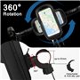 LEMEGO Support Téléphone Vélo Etanche, Sacoche Vélo Guidon Cadre Porte Telephone Velo VTT Trottinette Electrique Rotation 360 av