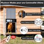 Porte Poulailler Automatique Solaire avec Affichage LED, CHAMUTY Porte Automatique Poulailler en Aluminium avec Capteur de Lumiè
