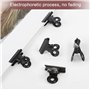 Bigxin 50pcs Clip De Papier Noir, Clip Pour Feuilles Décoratives Clip Pour Sacs Alimentaires Trombones Pour Photos Pour Dossier,