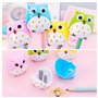 Mignon Hibou Taille-Crayon 12 Pièces Deux Trous Taille-Crayon Plastique pour Enfant Fournitures Scolaires Vert Rose Bleu Jaune