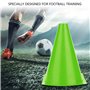 Alomejor 6Pcs 18cm Cônes de Circulation Cônes Plots en Plastique Cônes de Marqueurs Aide Entraînement d'Agilité Vitesse pour la