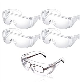 5 PièCes Lunettes SéCurité Contre Gouttelettes Protection Yeux Lunettes Anti-PoussièRe Lunettes SéCurité Transparentes Anti-BuéE
