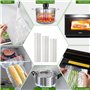 Diboniur Rouleau Sac Sous Vide Alimentaire, 3 Packs 28/25/20 x 300cm Sac Sous Vide, Réutilisable Sachet Sous Vide Alimentaire, C