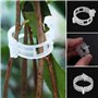 Plante Clips Support de Plantes pour Légumes Tomates et Plants de Vignes Lot de 100 Pinces à Plantes en Plastique Blanc Réutilis