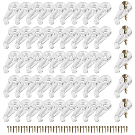 50 Pcs Clips Retenue en Verre