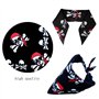24 Pcs Accessoires Pirate Set Patch De Oeil De Enfants Bandana Pirate Foulard Auto-Adhésif Barbe Fausse Moustache pour Le Carnav