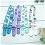 Lot de 4 clips et sangles réglables pour faire d'une serviette de table un bavoir pour bébé ou personne âgée Couleurs assorties