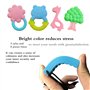 Lot de 4 jouets de dentition en silicone pour bébé, outils d'allaitement sensoriels sans BPA, anneau de dentition molaire doux p