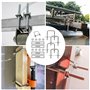 Jiavlyx 4 Pièces Boulons En U Carrés, M8*120 * 60mm Boulon En U En Acier Inoxydable, U-Bolts, Carré En U Tube, Boulon Carré En U