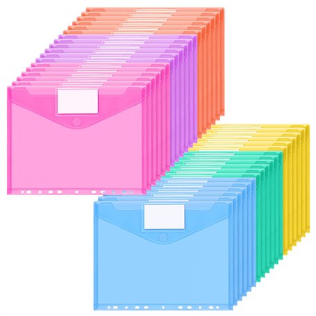 HOMIKLSA Lot de 36 Pochettes A4