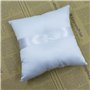 Coussin D’alliances Porteur Oreiller Anneau - Bagues Mariage Romantique Bague de Forme carrée avec dentelle Bowknot Satin et Str