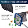 POOLAZA Kit de nettoyage de piscine avec filet de skimmer à mailles fines et brosse de piscine de 45 cm, skimmer en filet stable