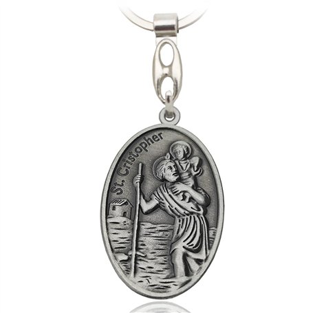 YUJUE Porte-clés Saint Christophe