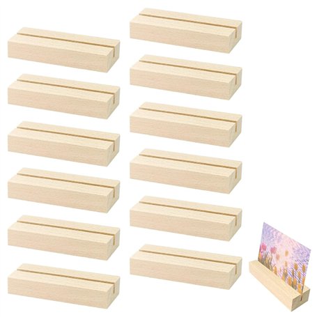 SEPWGUMD Porte-carte et porte-photo en Bois - Lot de 12