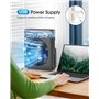 Ventilateur de Brumisation, Ventilateur de Brumisation Rechargeable de 8000mAh avec Réservoir d'eau de 600mL,Ventilateur USB Ali
