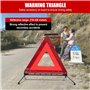 Triangle de signalisation Pliable avec boîte de Rangement, réfléchissant, pour Accidents et pannes – Sécurité optimale sur la Ro