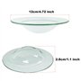 Onlvmyur 2 Pièces Lampe à Parfum Bol en Verre 12cm Chauffe-Huile en Verre Rond, Bol de Remplacement Cire Parfumée Plateau pour L