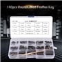 Akozon Keys Set 140 pcs Round Ended Plume Clé Parallèle Arbre D'entraînement 8mm 10mm 12mm 16mm 20mm 25mm 30mm