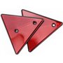 BLUESEABUY 2Pcs Catadioptre Triangle Rouge Réflecteurs Triangles Réfléchissant Remorque Triangle Reflecteur de Signalisation Vis