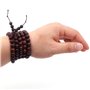 8MM 108 perles de prière Mala Bracelet de méditation Bouddha tibétain en bois de rose naturel