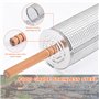 Paquet de 2 paniers de gril cylindriques, panier de gril roulant en acier inoxydable, panier de gril enroulable portable avec po