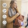 Lot de 4 alarmes de poche pour femmes : 130 dB d'autodéfense avec éclairage LED et porte-clés, alarme personnelle pour femmes, e