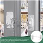 Lot de 3 sécurités de fenêtre pour enfants - Chaîne de porte sans perçage - Sécurité enfant - Verrous de fenêtre réglables - Pou