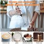 Mousseur à lait électrique rechargeable avec 3 vitesses - Mousseur à lait manuel pour chocolat chaud, café, latte, cappuccino, m