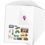 25 Feuilles Papier Autocollant Transparent