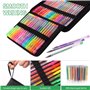 Melifluo Lot de 120 Stylos Gel Pailletés - 60 Couleurs avec 60 Recharges dans un Étui à Fermeture Éclair pour Coloriage Adulte e
