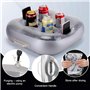 yotutun Porte-Gobelets Gonflable avec 6 Trous, Porte Verre Piscine Gonflable Support Plateau Gonflable De Boisson Flottante Bar 