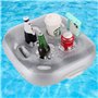 yotutun Porte-Gobelets Gonflable avec 6 Trous, Porte Verre Piscine Gonflable Support Plateau Gonflable De Boisson Flottante Bar 