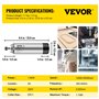 VEVOR 1.5KW Moteur Broche CNC Refroidissement Par Air Refroidi Des Roulements Importés D'Allemagne 65 * 205 mm Vitesse 24000 tr/