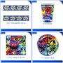 Critters Lot de 61 ustensiles de table souriants Thème jeu d'horreur Vaisselle de fête d'anniversaire pour enfants 20 personnes