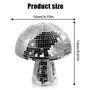 Udbrud Boule Disco Champignon Miroir, Boule disco en forme de champignon Argent Boule À Facettes Champignon décoration de champi