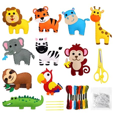 Kit de Couture en Feutre Animal 10 Pièces Feutre Couture Arts et Artisanat