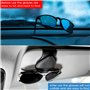 Fousenuk Lot de 2 Porte Lunettes pour Voiture, PU Cuir Magnétique Cintre de Lunettes Accessoire, Pare-Soleil Universel Support P