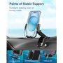 Hoppac Porte Telephone Voiture, Support Téléphone Voiture Ventouse Socles Portable pour Automobile, Tableau de Bord et Voiture P