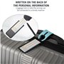 iJiZuo Étiquette Bagage 4 x Etiquette Valise, Étiquettes d'identification de Valise, Porte-étiquetes pour Sac de Voyage, Accesso