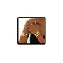 Jascatin Lot de 3 bracelets manchette double couche dorés pour le haut du bras pour femme