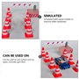JDCMEI 30 pièces Mini Cônes de Signalisation Barrière de Circulation Miniature Mini- Cônes de Circulation en Plastique pour Enfa