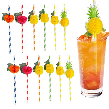 LUMOOM Lot de 50 pailles à cocktail