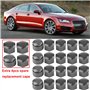 Gebildet 24pcs capuchons d'écrou de roue 17mm (5 capuchons de boulon antivol+19 capuchons de boulon normaux) cache-écrous de pne