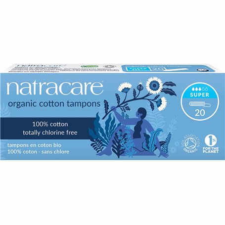Natracare Super Tampon 20 pièce(s) - Produit d'hygiène féminine (Coton